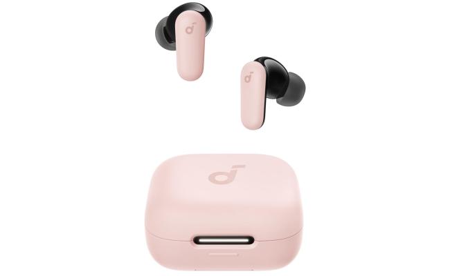 Anker Soundcore R50i NC Earbuds, Strong and Smart Noise Cancelling, Powerful Bass, 45H Playtime, 2-in-1 Case and Phone Stand, IP54, Wireless Earbuds, Bluetooth 5.4 - Pink